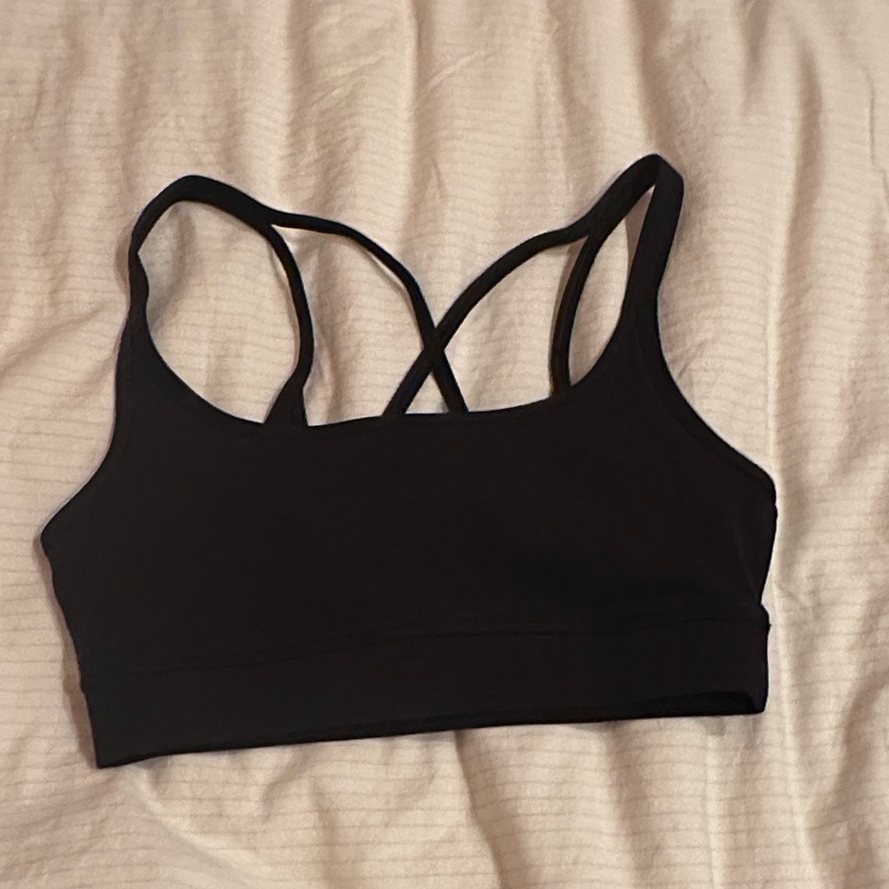Vuori Black Crisscross Sports Bra